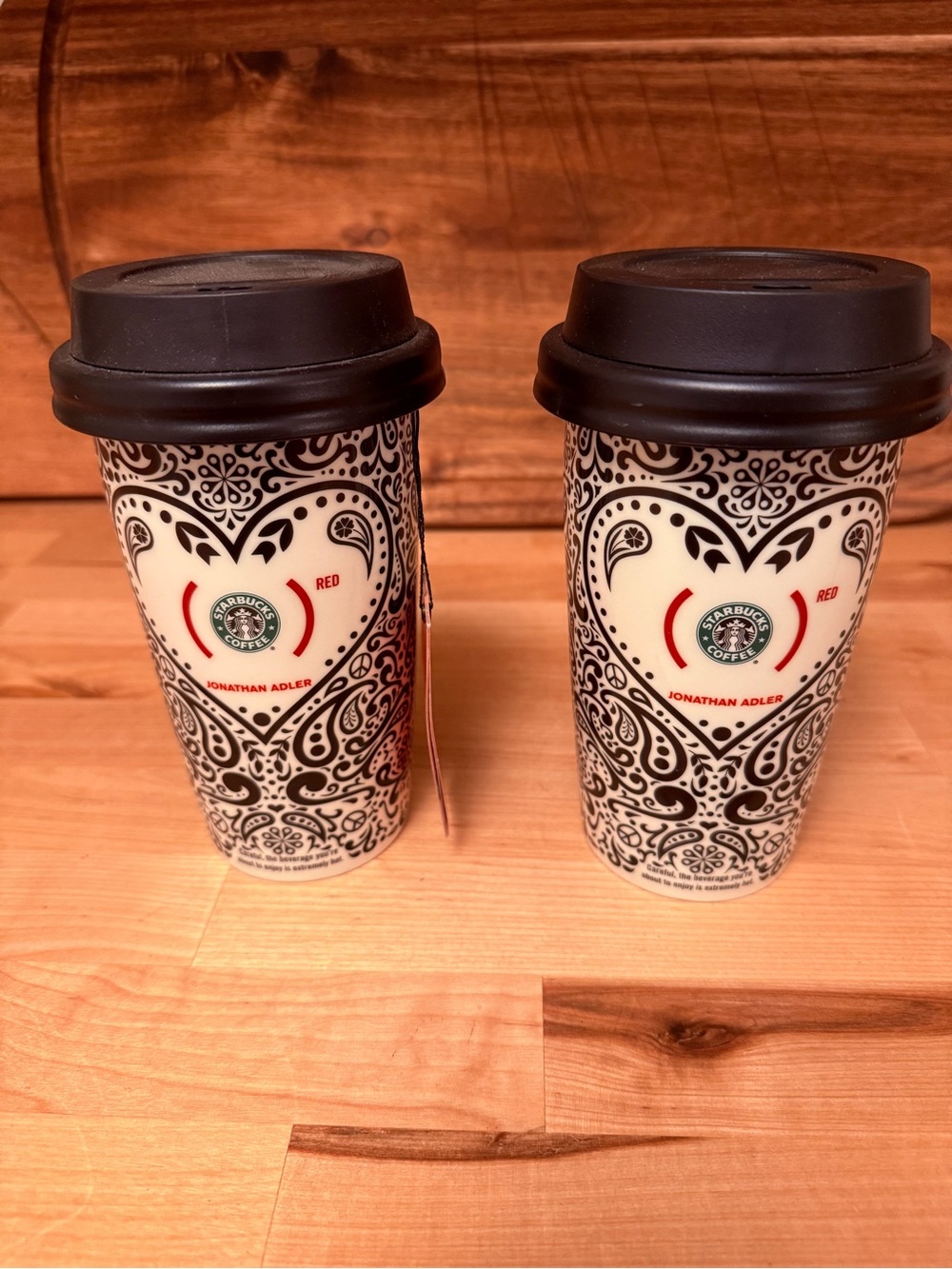 Starbucks Jonathan Adler Heart Tumblers Set of 2 - New * Collectible 2010 *